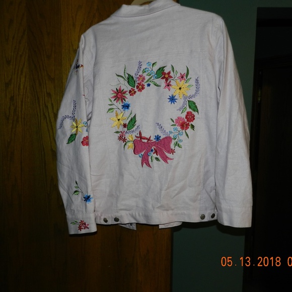 Quacker Factory Jackets & Coats Nwt Quacker Factory Pink Jean